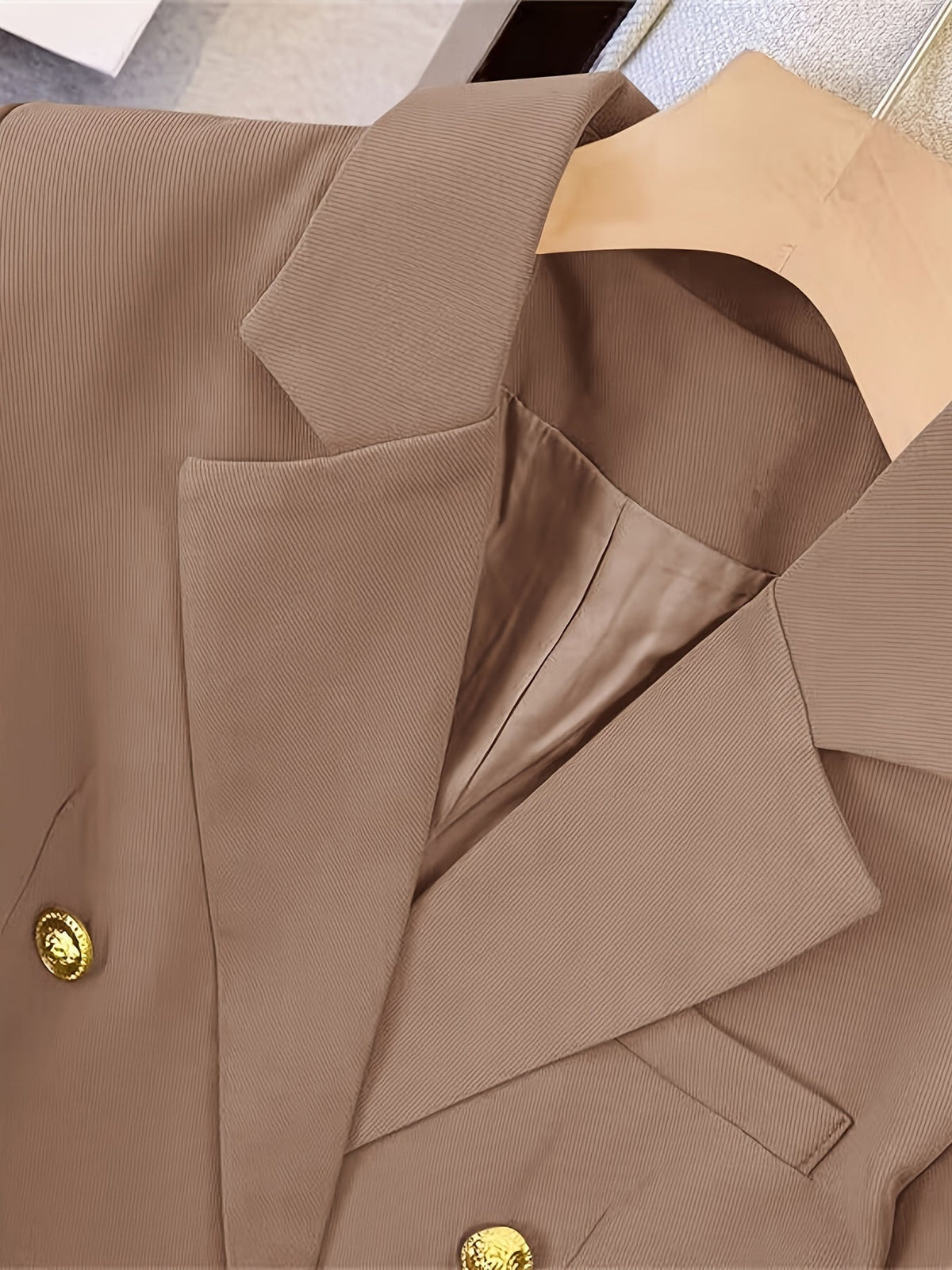 Double-Breasted Structured Blazer