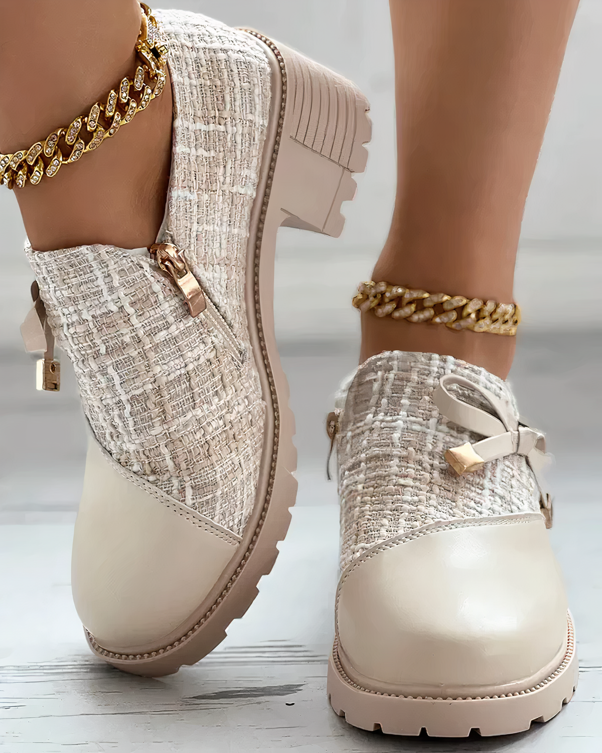 Elegant Block Heel Loafers