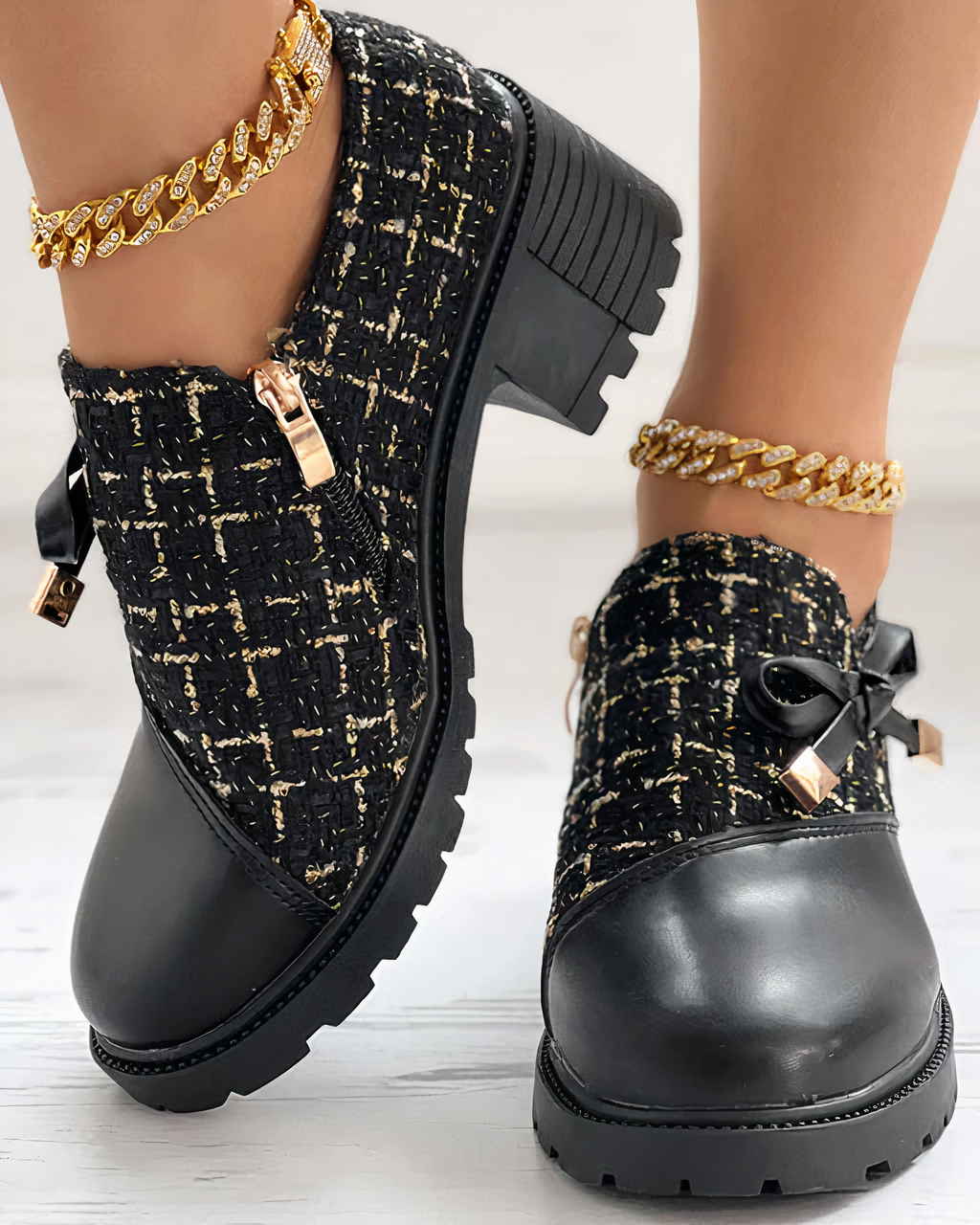 Elegant Block Heel Loafers