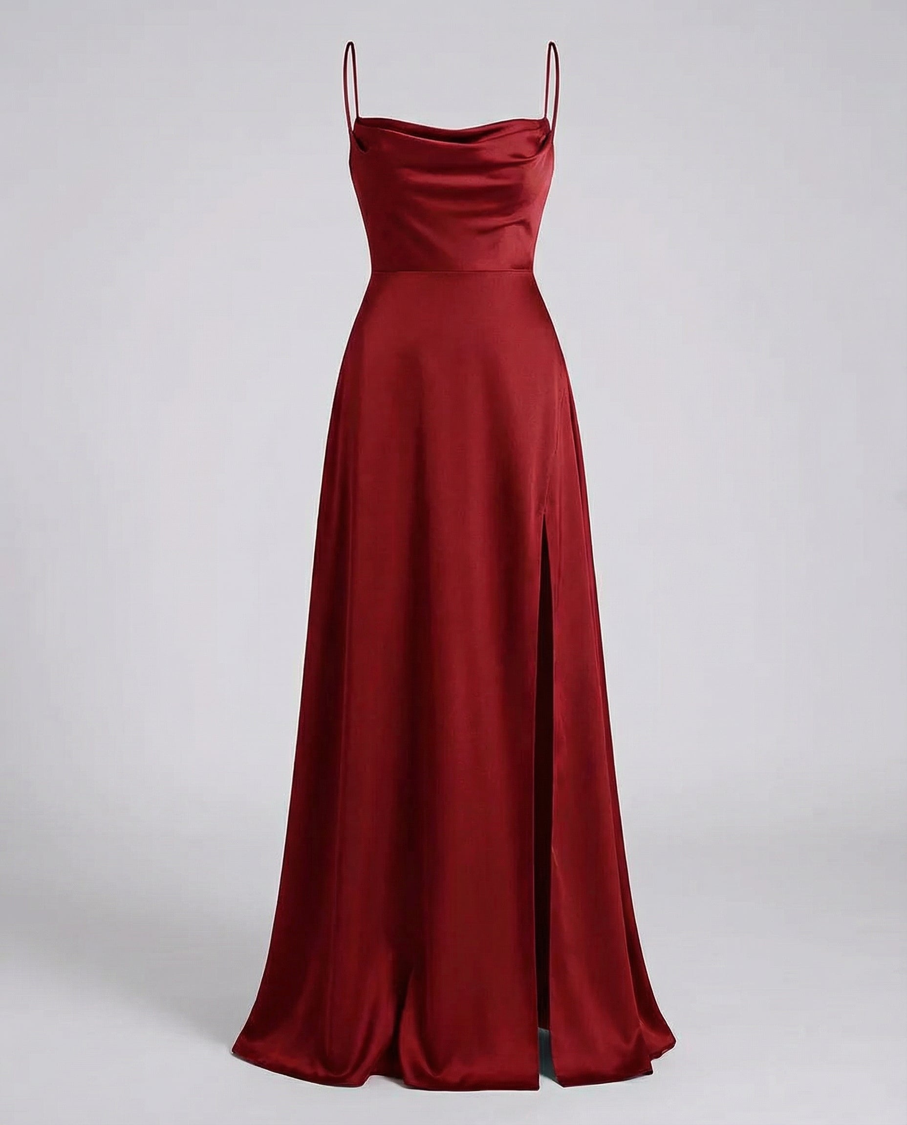 Sleeveless Satin Maxi Dress with Braided Back