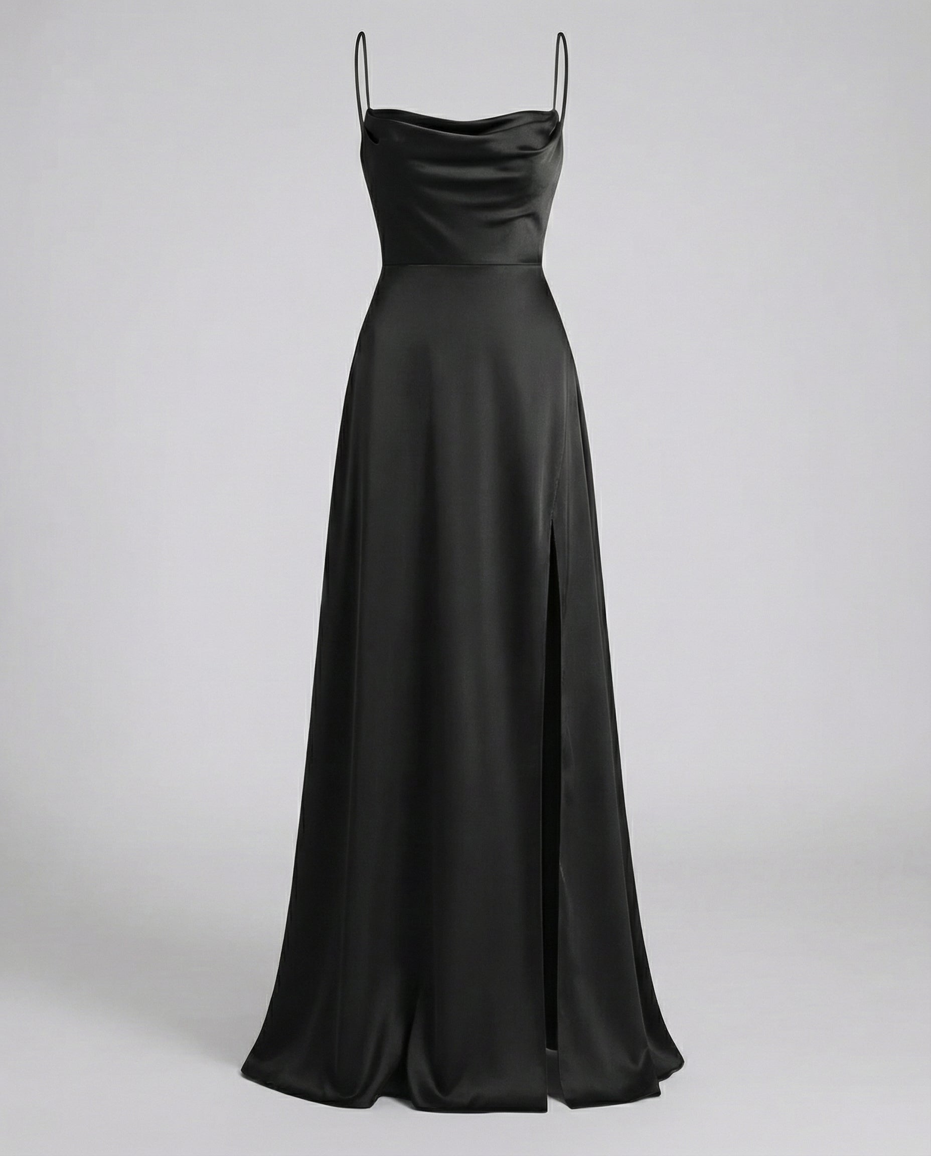 Sleeveless Satin Maxi Dress with Braided Back
