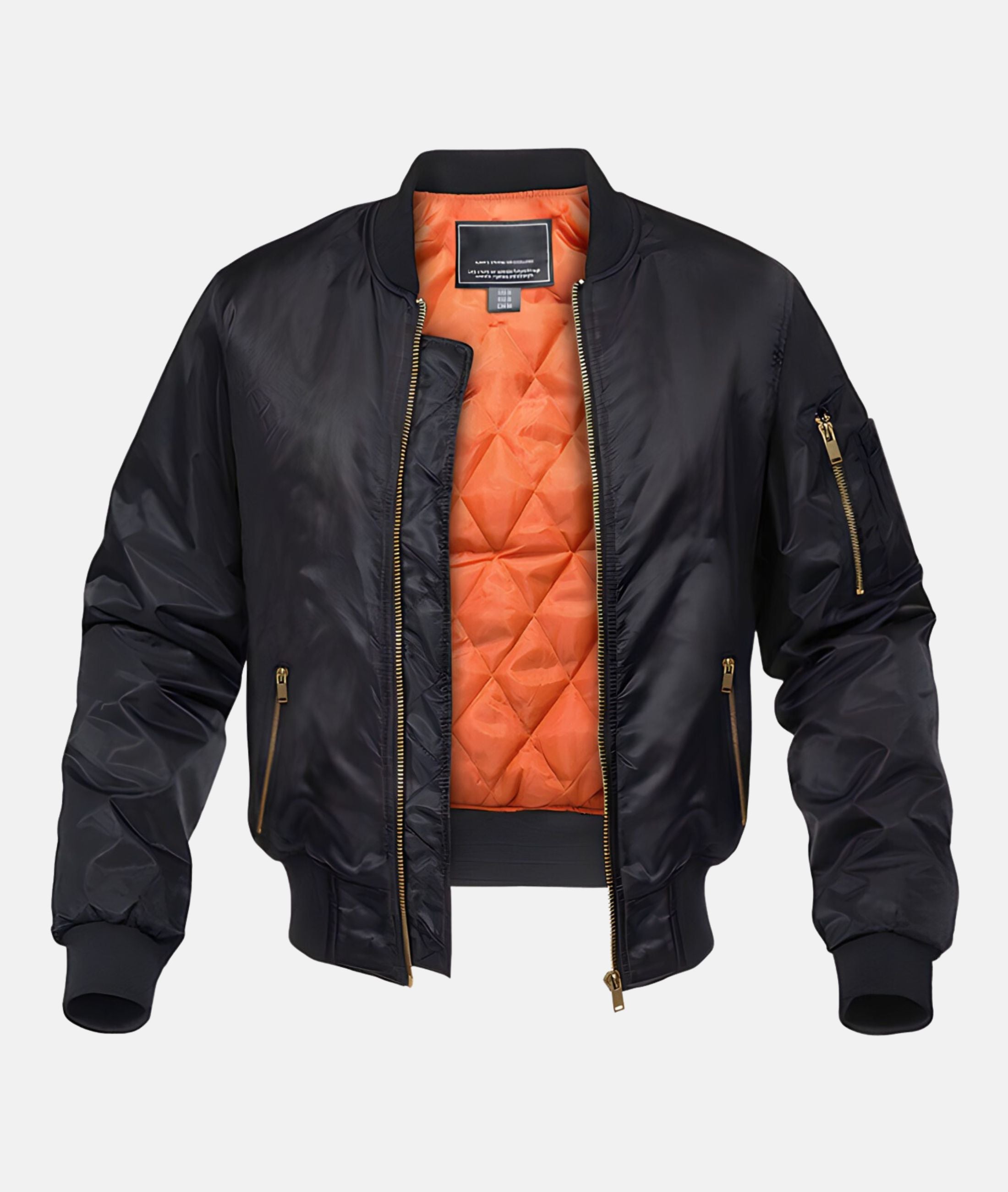 Classic Quilted Lined Bomber Jacket