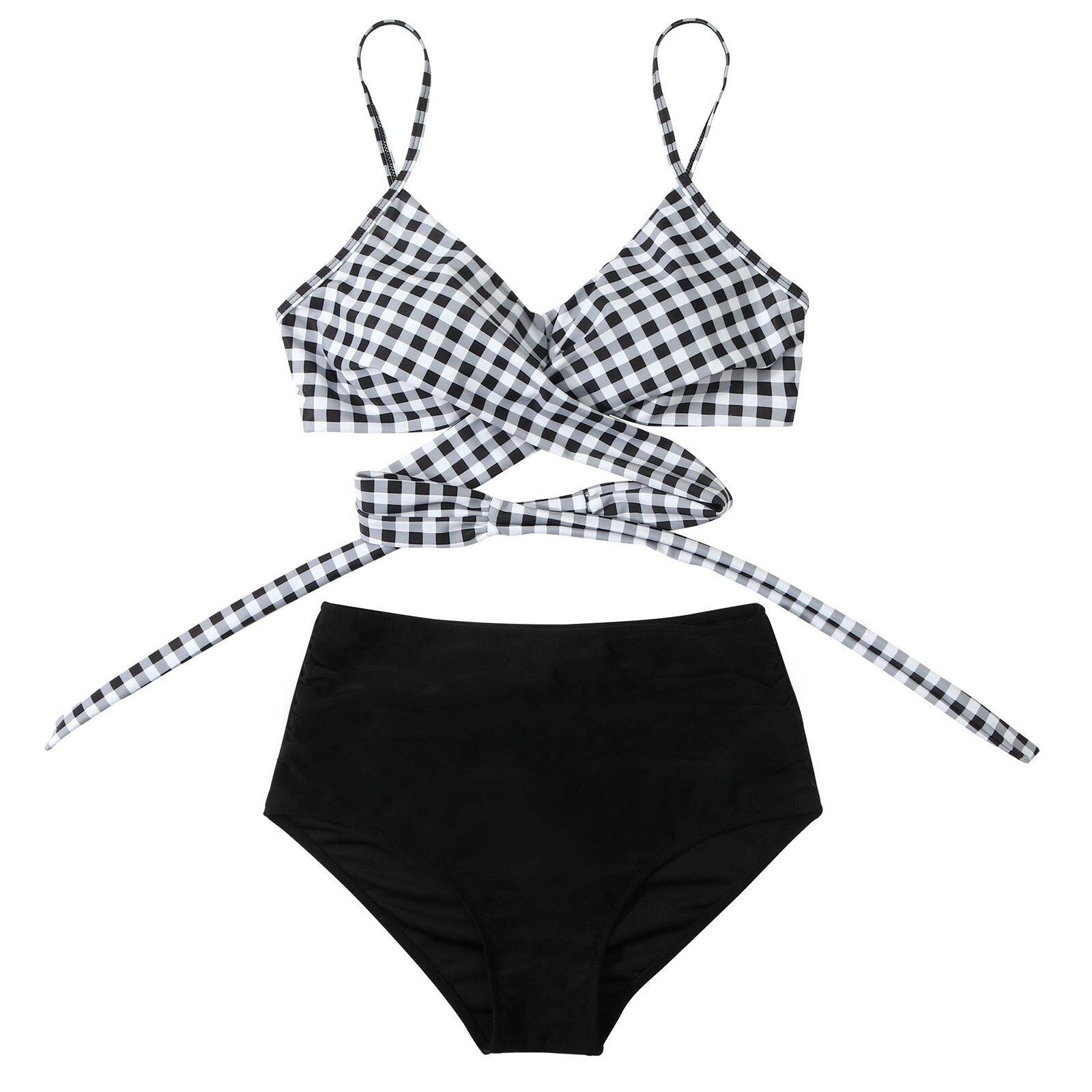 Belle High-Waisted Bikini Set with Mix-and-Match Colors