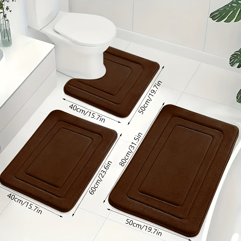 Luxe Memory Foam Bath Mat Set