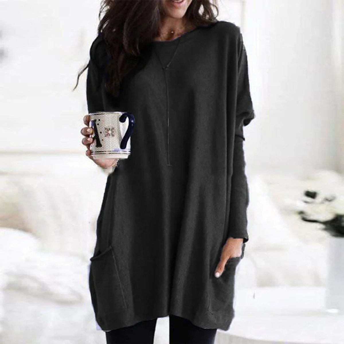 Aurelia Oversized Pocket Tunic Sweater
