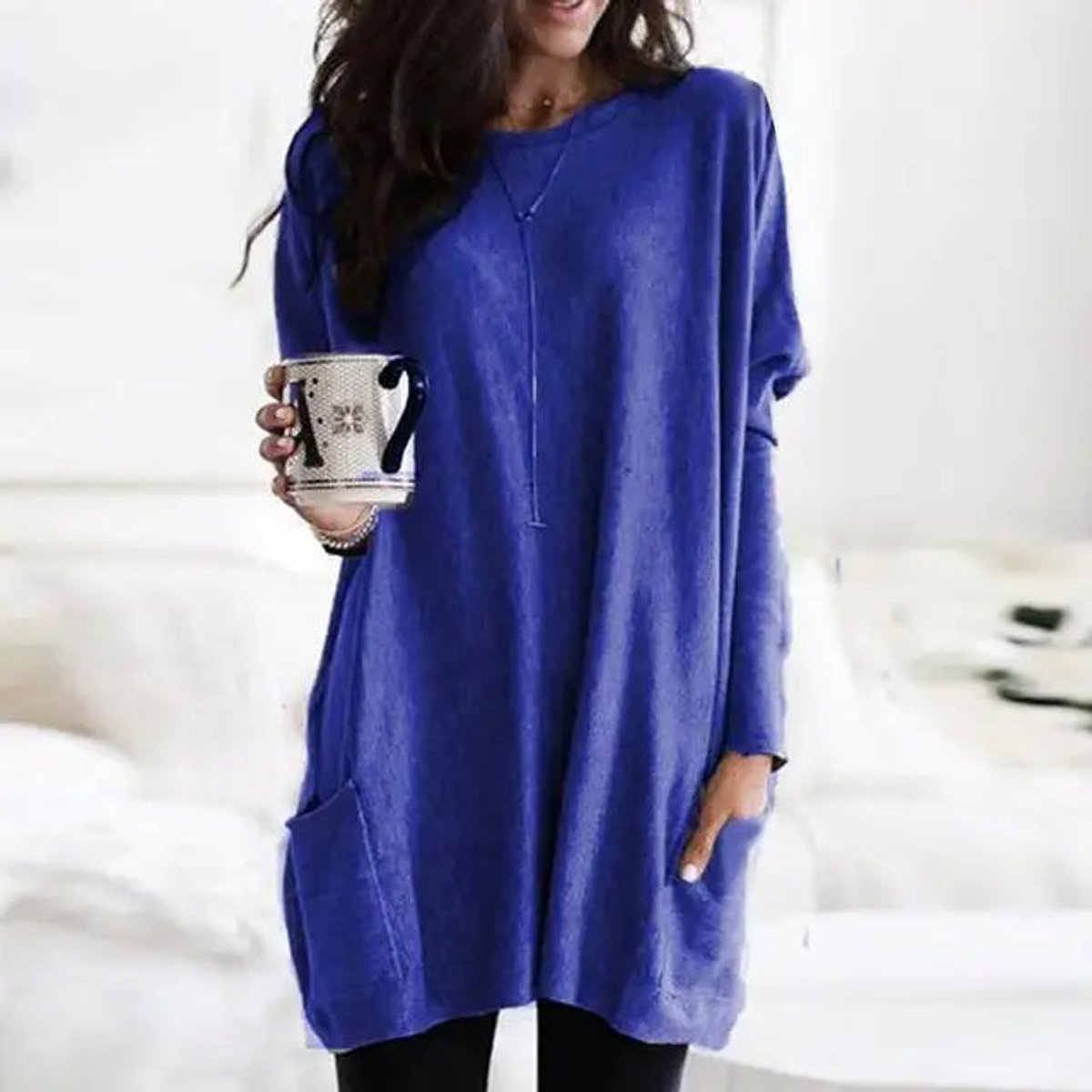 Aurelia Oversized Pocket Tunic Sweater