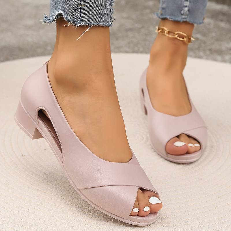 Orthopedic Heeled Sandals With Cushioned Footbed