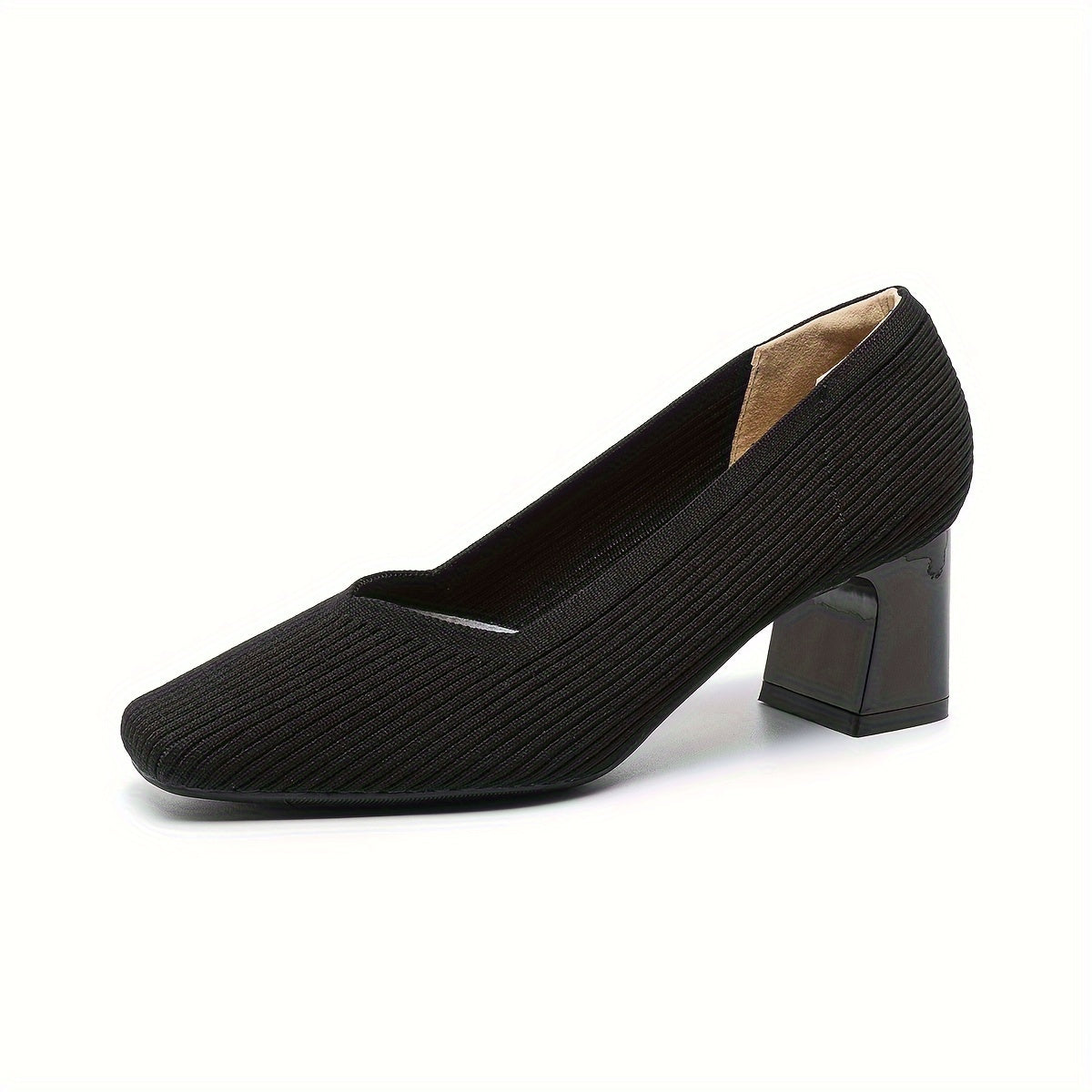 Pointed Toe Orthopedic Block Heel Pumps