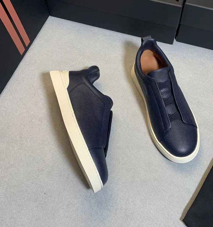 Leather-Look Lace-Up Sneakers for Daily Wear