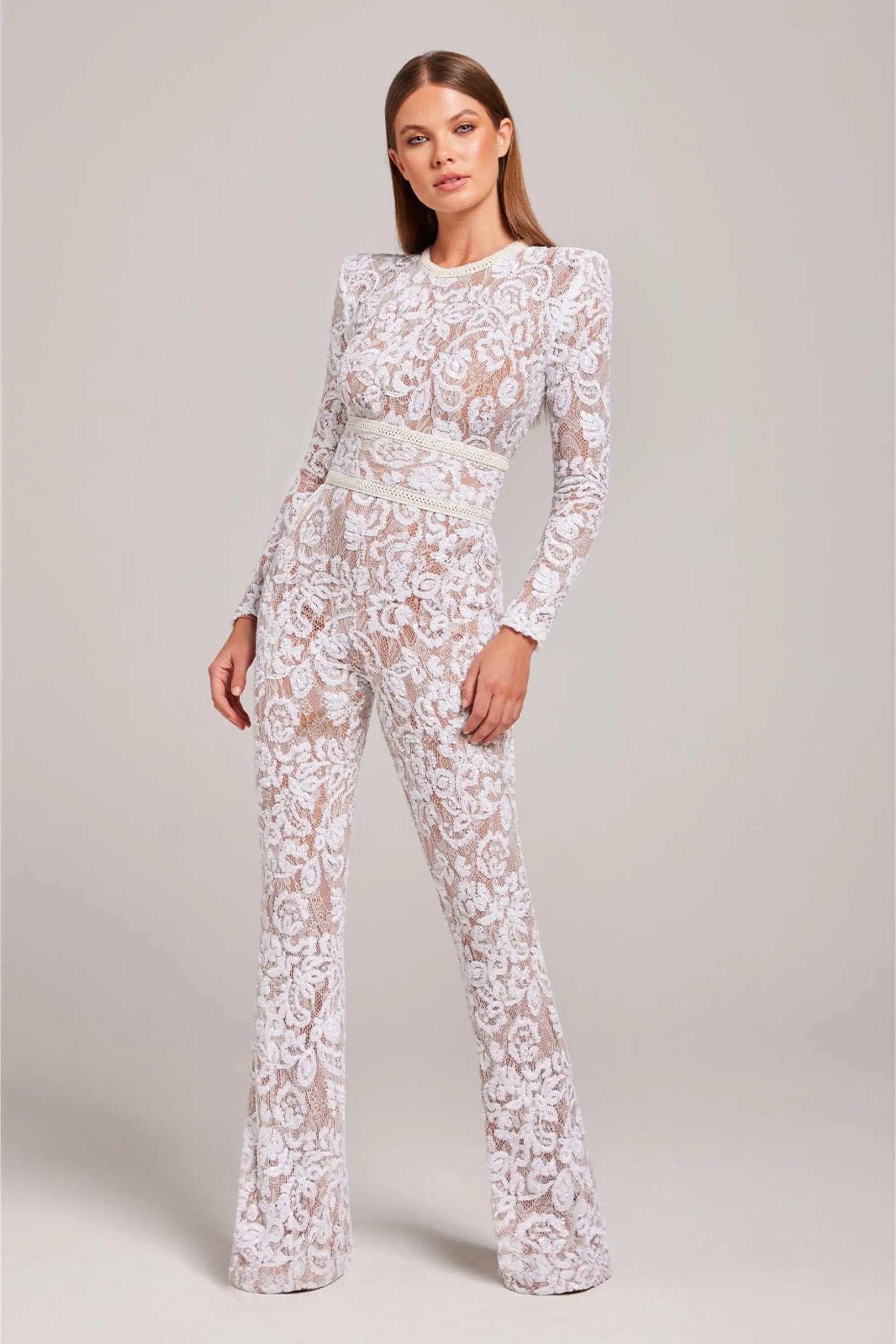 Sleek Fitted Stretch Crew Neck Bodysuit