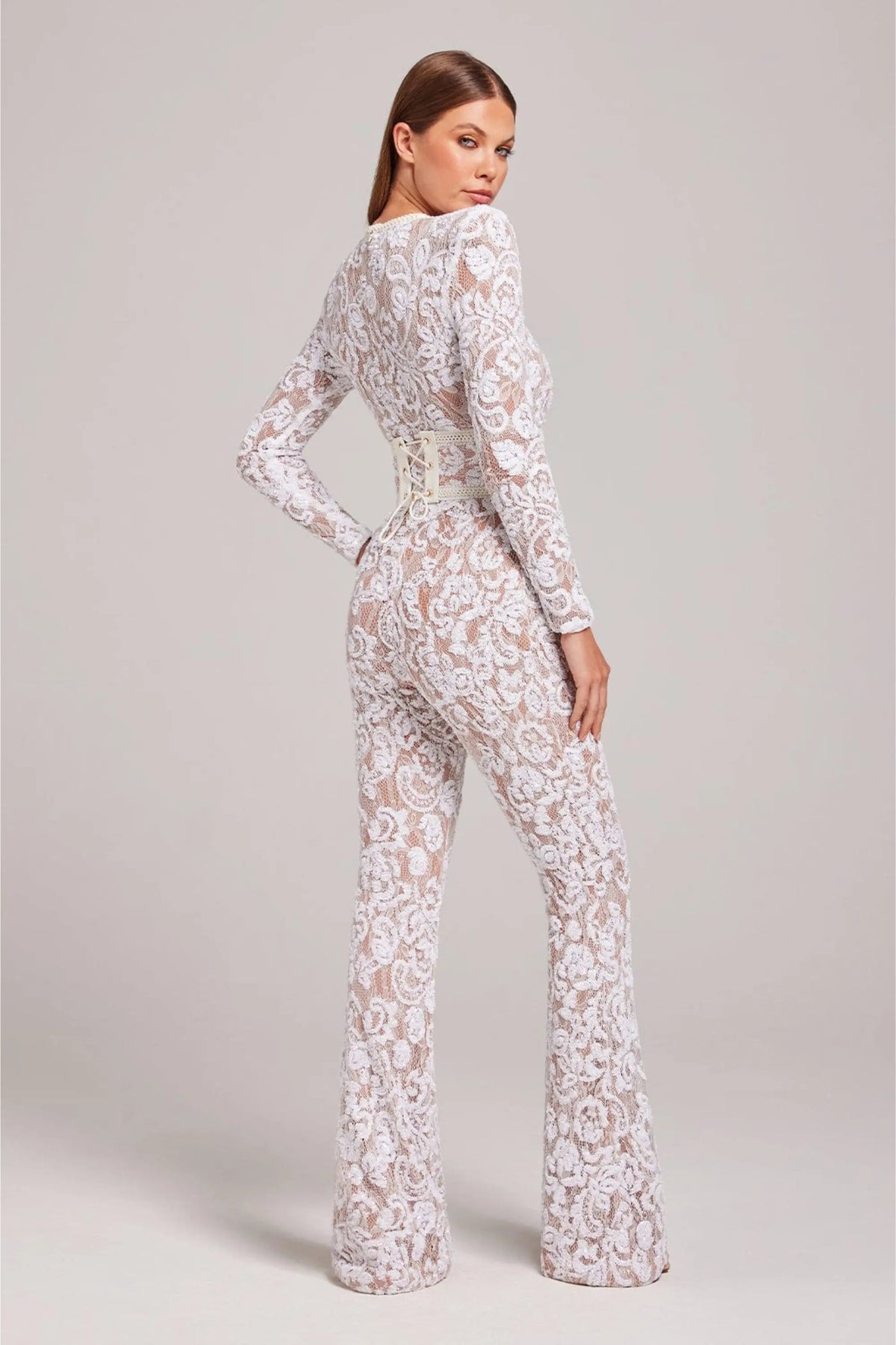 Sleek Fitted Stretch Crew Neck Bodysuit