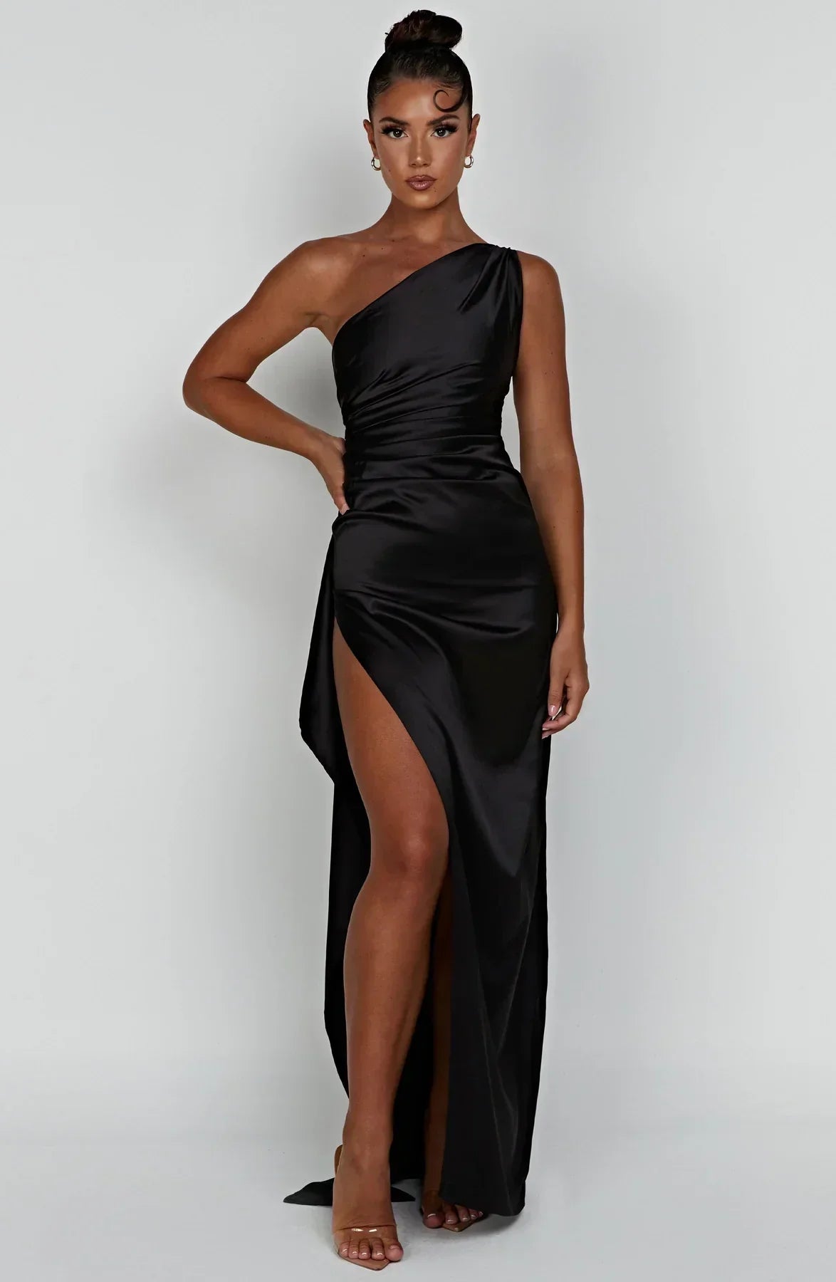 Women's Jaida Satin One-Shoulder Evening Dress