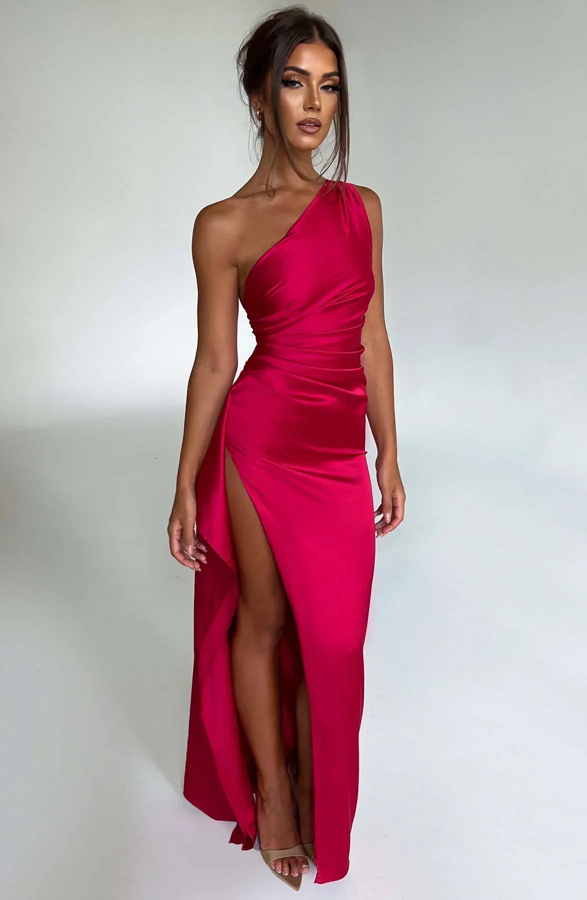Women's Jaida Satin One-Shoulder Evening Dress
