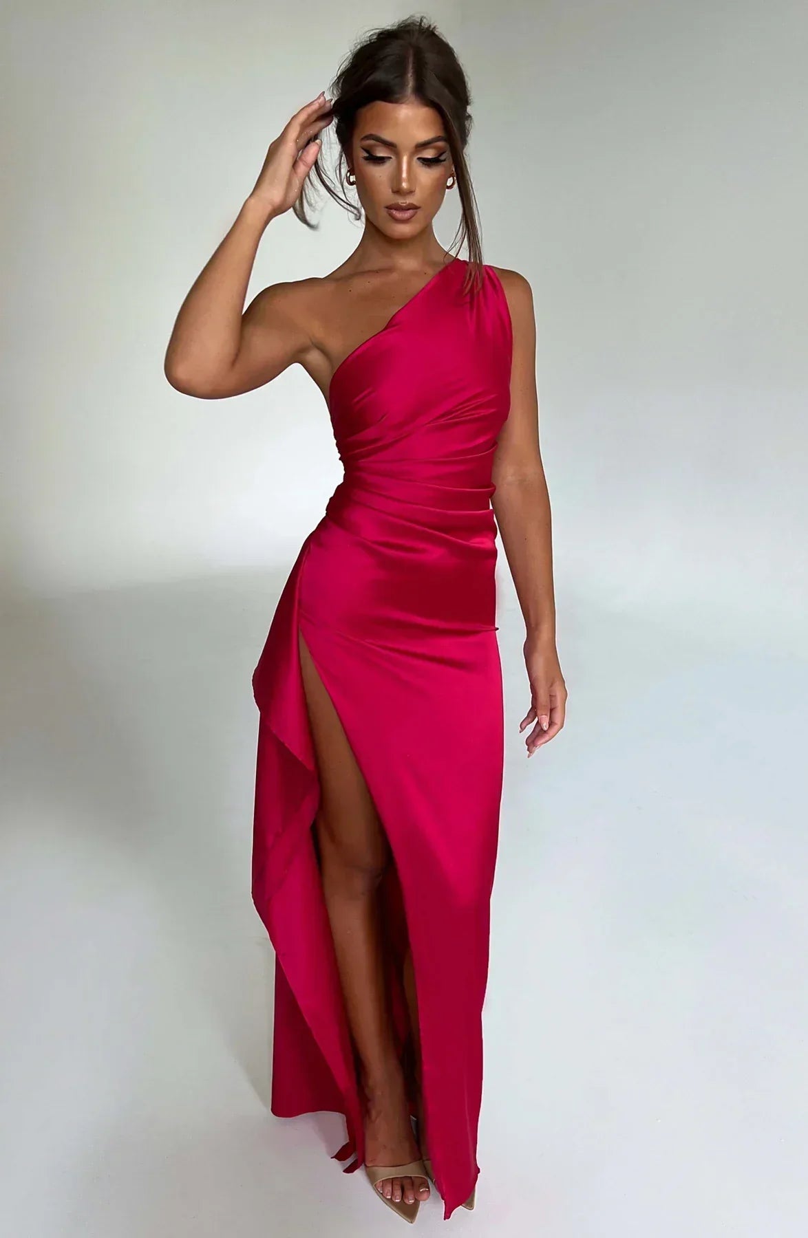Women's Jaida Satin One-Shoulder Evening Dress