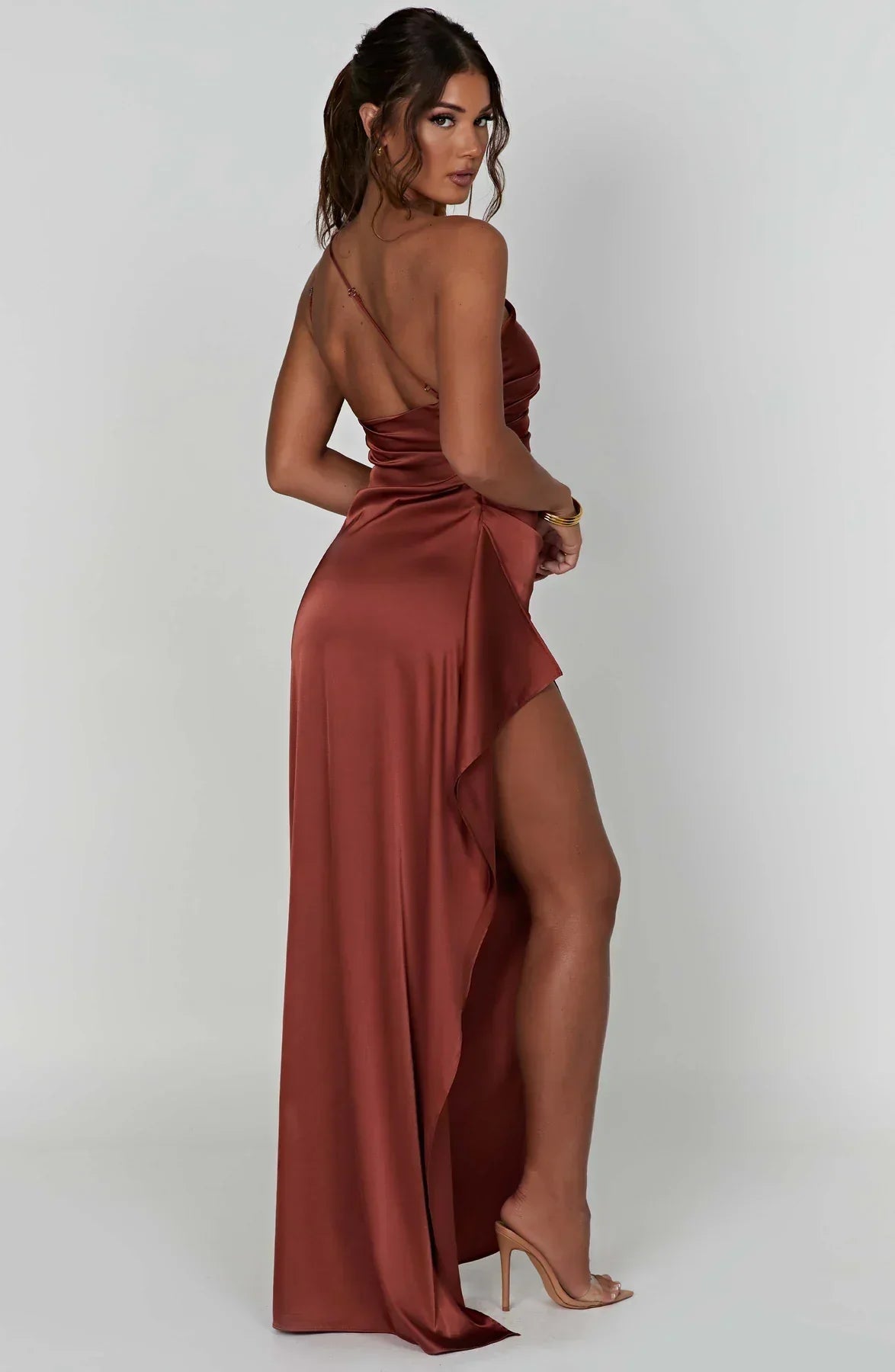 Women's Jaida Satin One-Shoulder Evening Dress