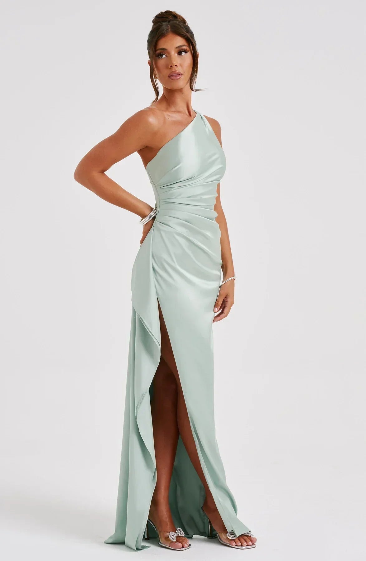 Women's Jaida Satin One-Shoulder Evening Dress