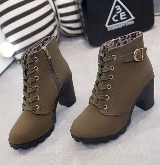 Ava Lace-Up Ankle Boots