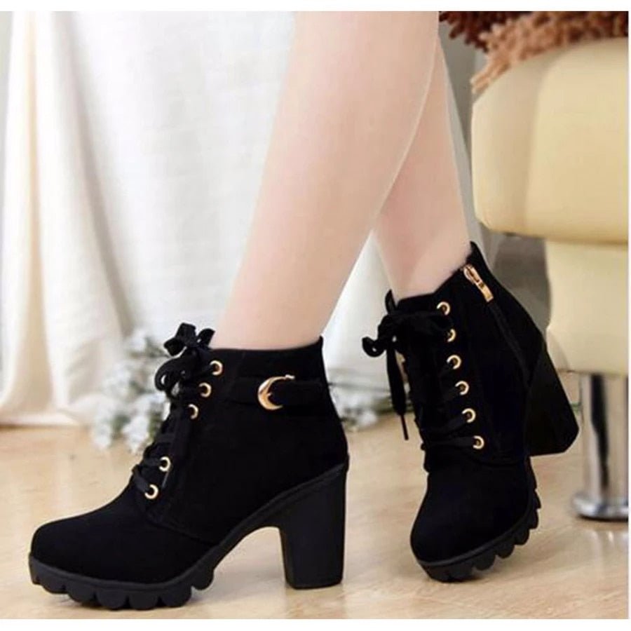Ava Lace-Up Ankle Boots