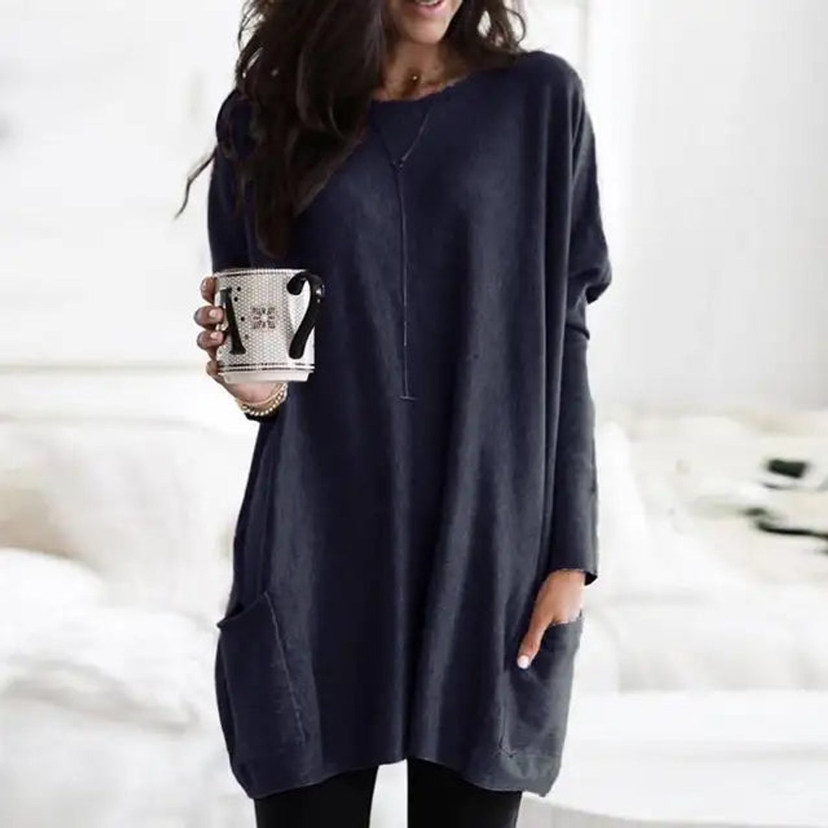 Aurelia Oversized Pocket Tunic Sweater