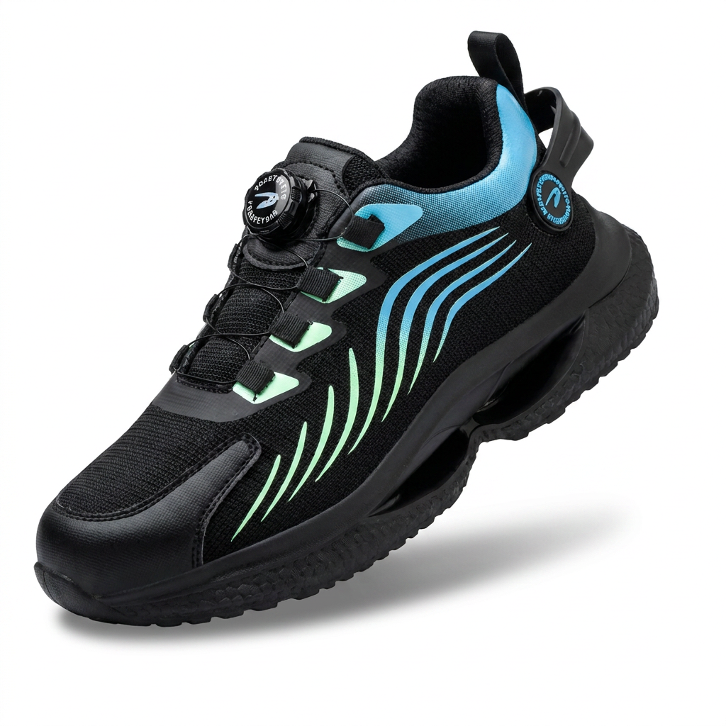 Steel Toe Safety Sneakers With Twist Lock Closure