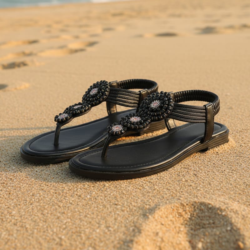 Boho Braided Strap Flat Sandal