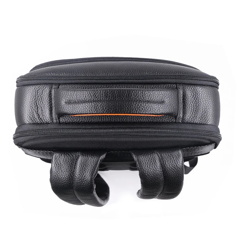 Premium PU Leather Fingerprint Lock Backpack