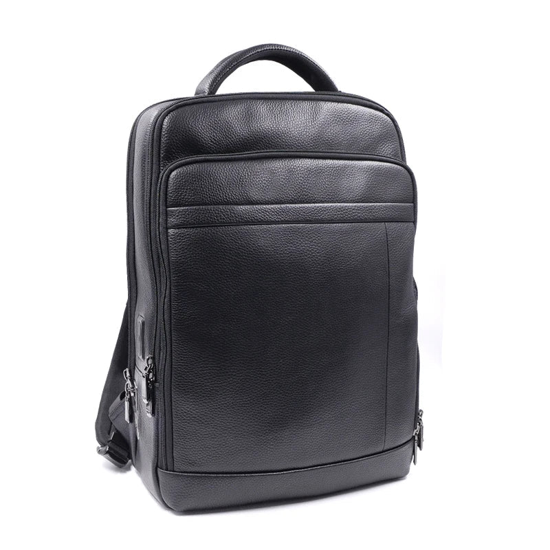 Premium PU Leather Fingerprint Lock Backpack