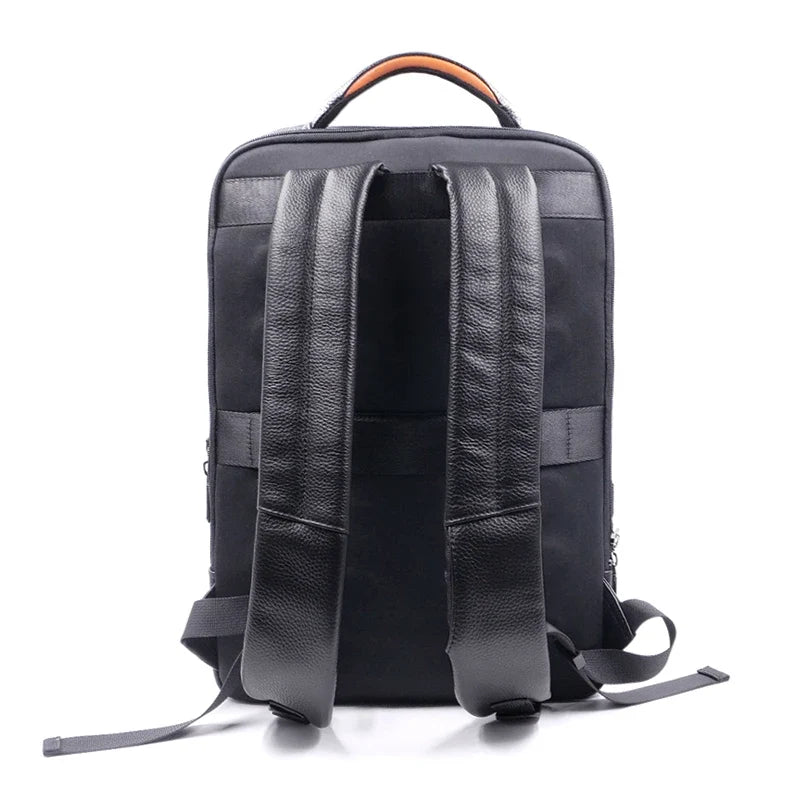 Premium PU Leather Fingerprint Lock Backpack