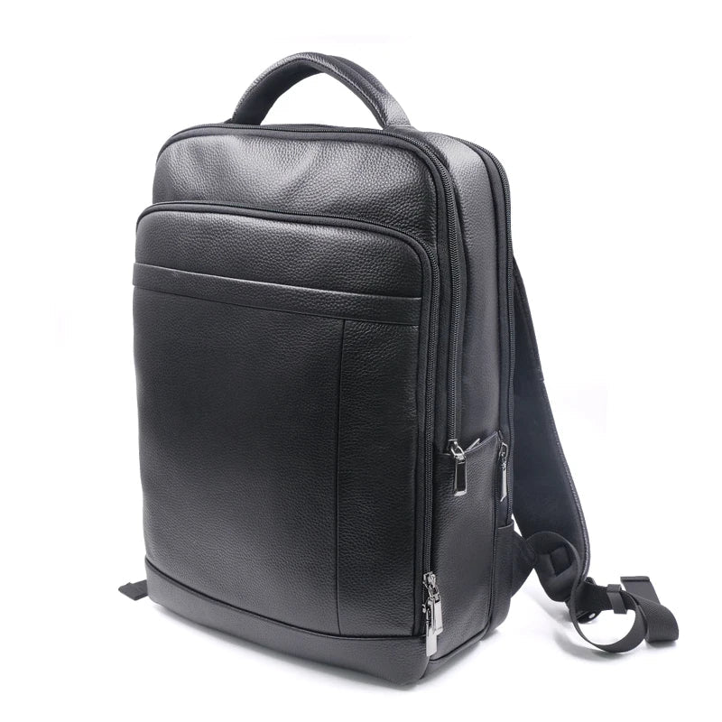 Premium PU Leather Fingerprint Lock Backpack