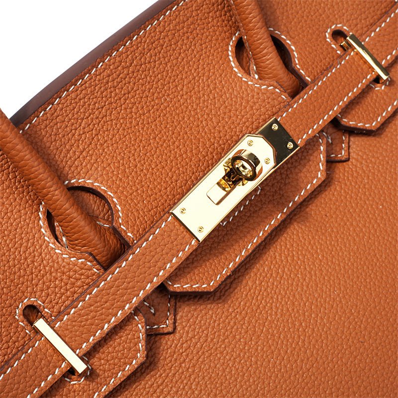 Leather Structured Shoulder Handbag