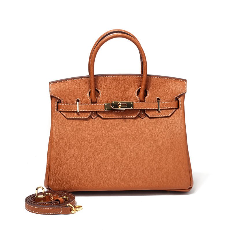 Leather Structured Shoulder Handbag