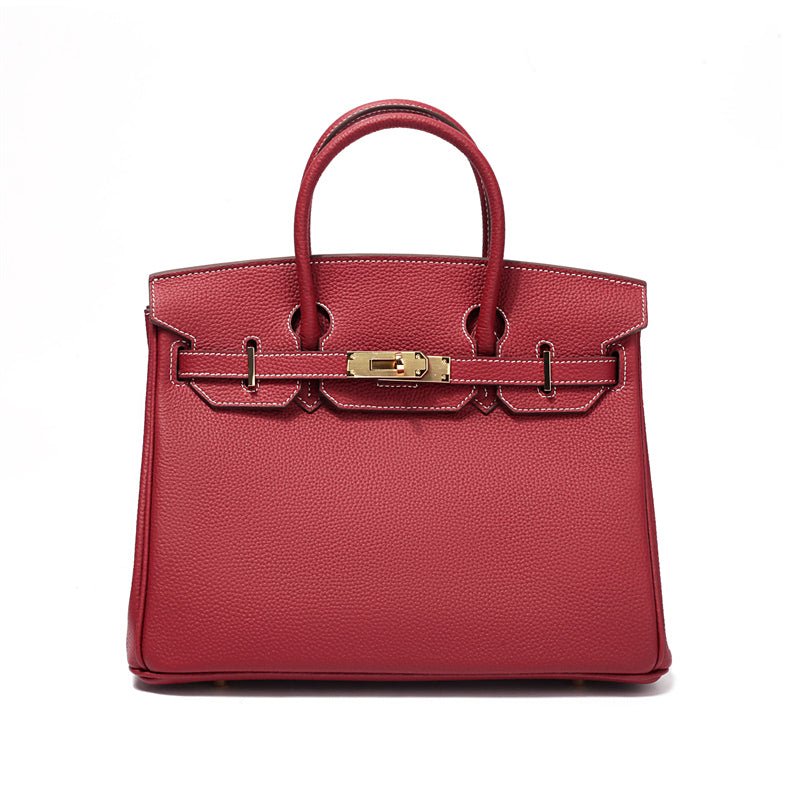 Leather Structured Shoulder Handbag