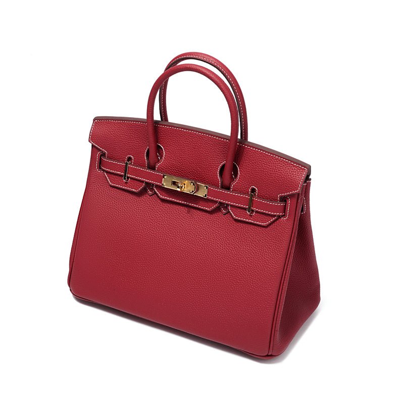 Leather Structured Shoulder Handbag