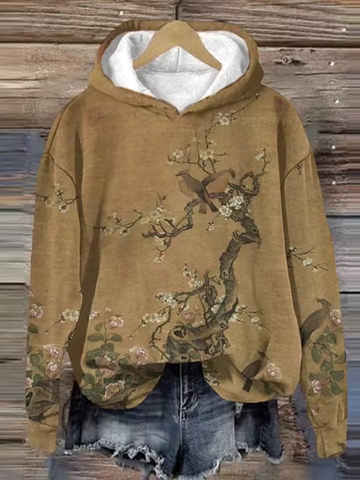 Lightweight Nordic Jacquard Knit Hooded Pullover