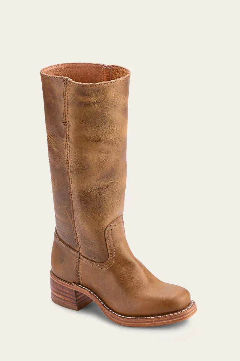Women's Leather-Look Ankle Boots with Side Zip