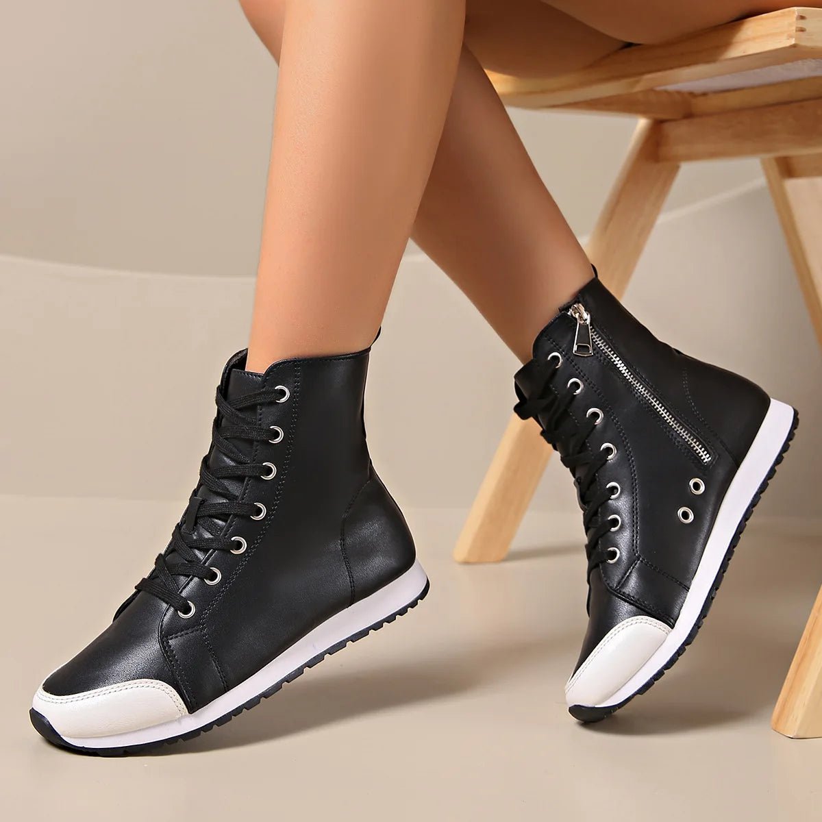 Wide Fit Orthopedic Lace-Up Sneaker