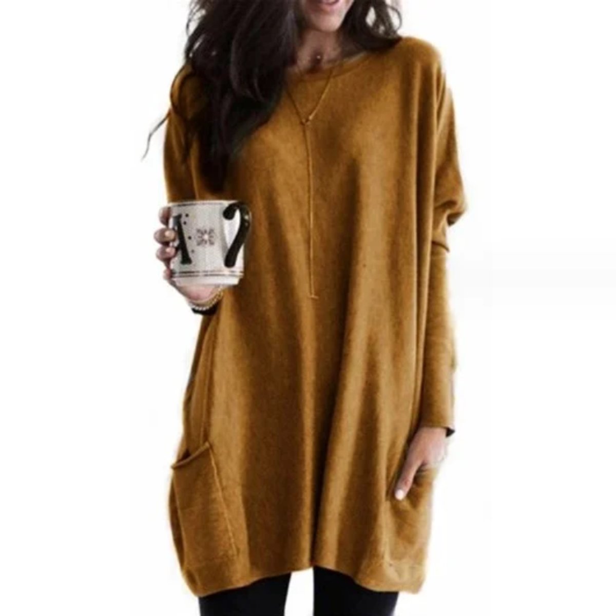 Aurelia Oversized Pocket Tunic Sweater