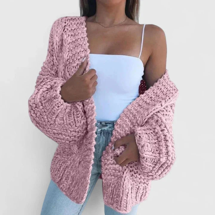 Solène Chunky Knit Open Cardigan
