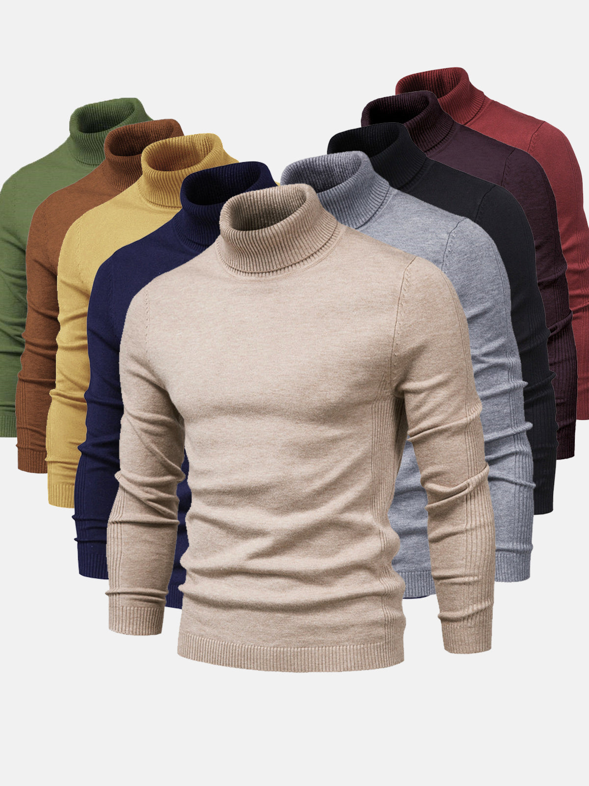 Soft Washable Cotton Turtleneck Sweater