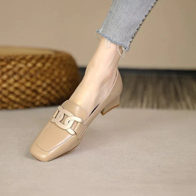Heeled Loafer Pumps