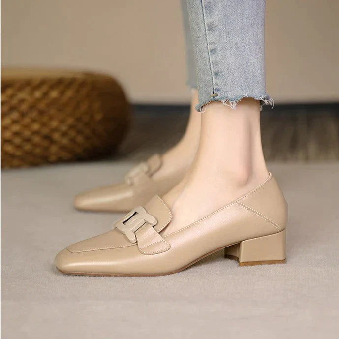 Heeled Loafer Pumps