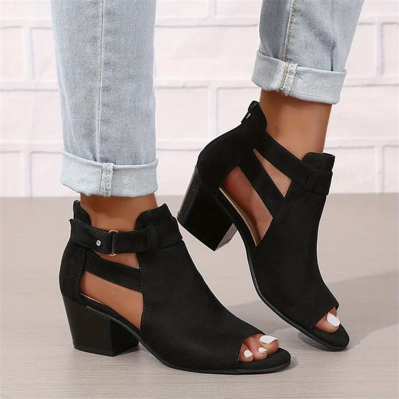 Peep Toe Ankle Boots