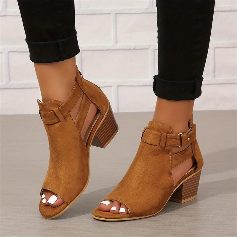Peep Toe Ankle Boots