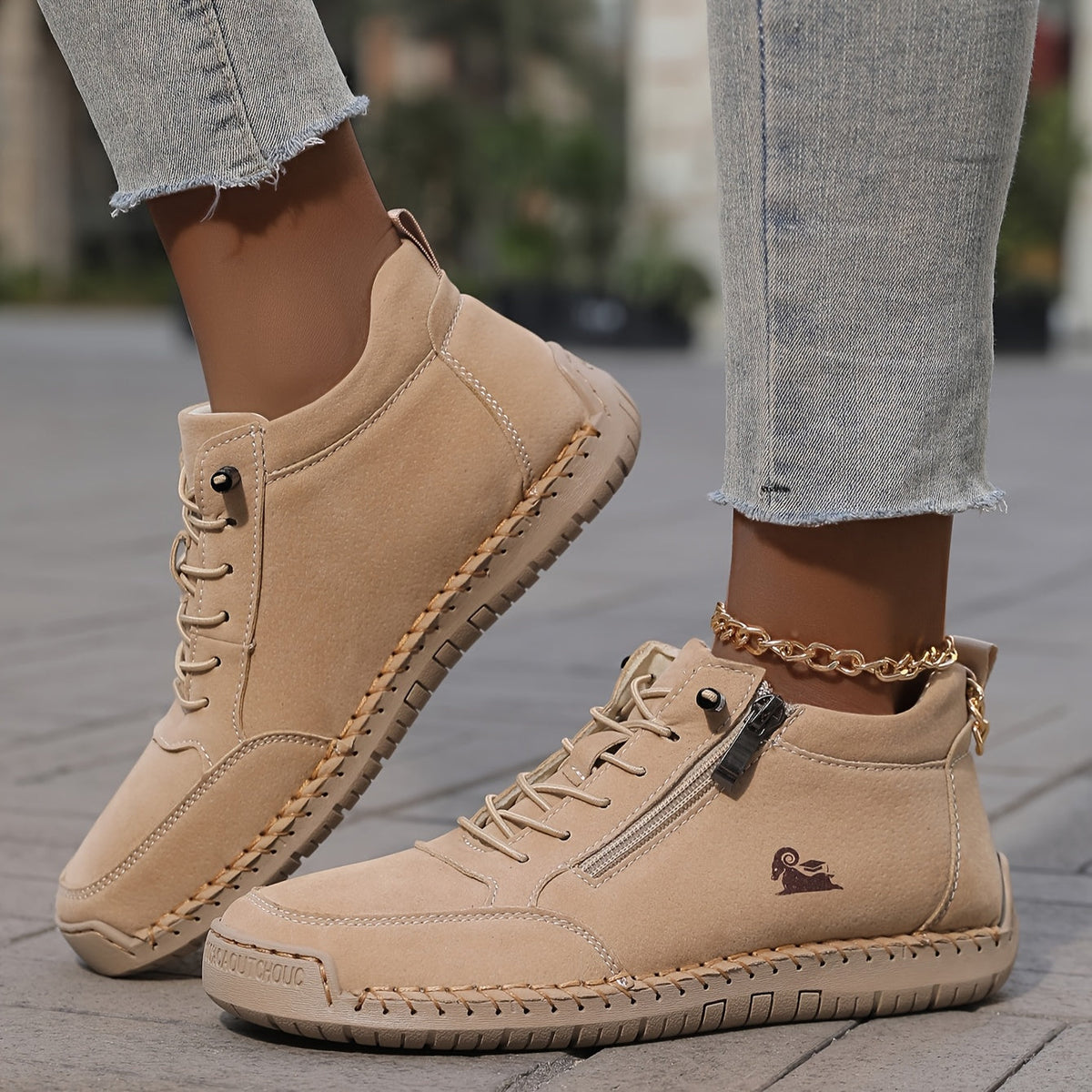Lace-Up Combat Ankle Boots