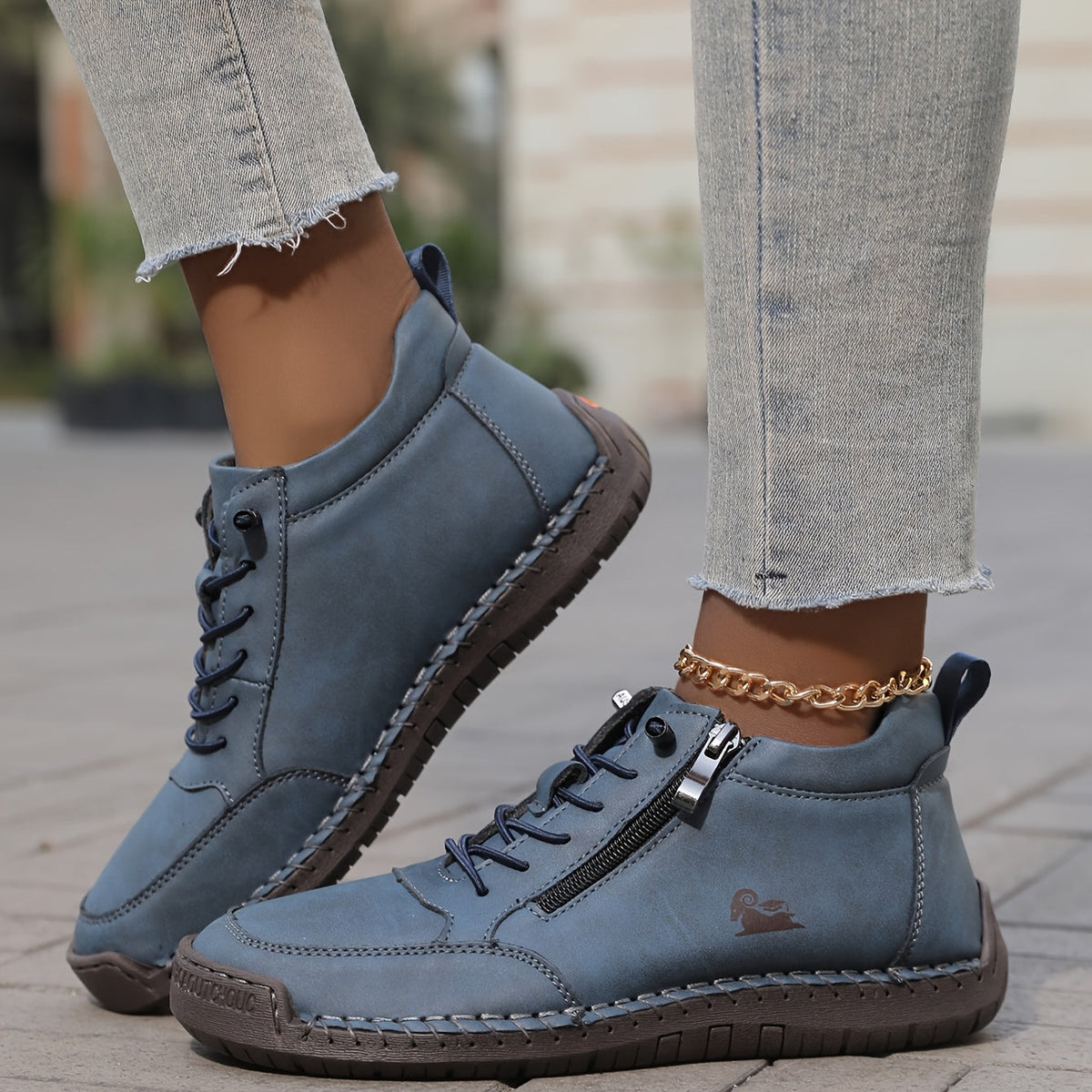 Lace-Up Combat Ankle Boots
