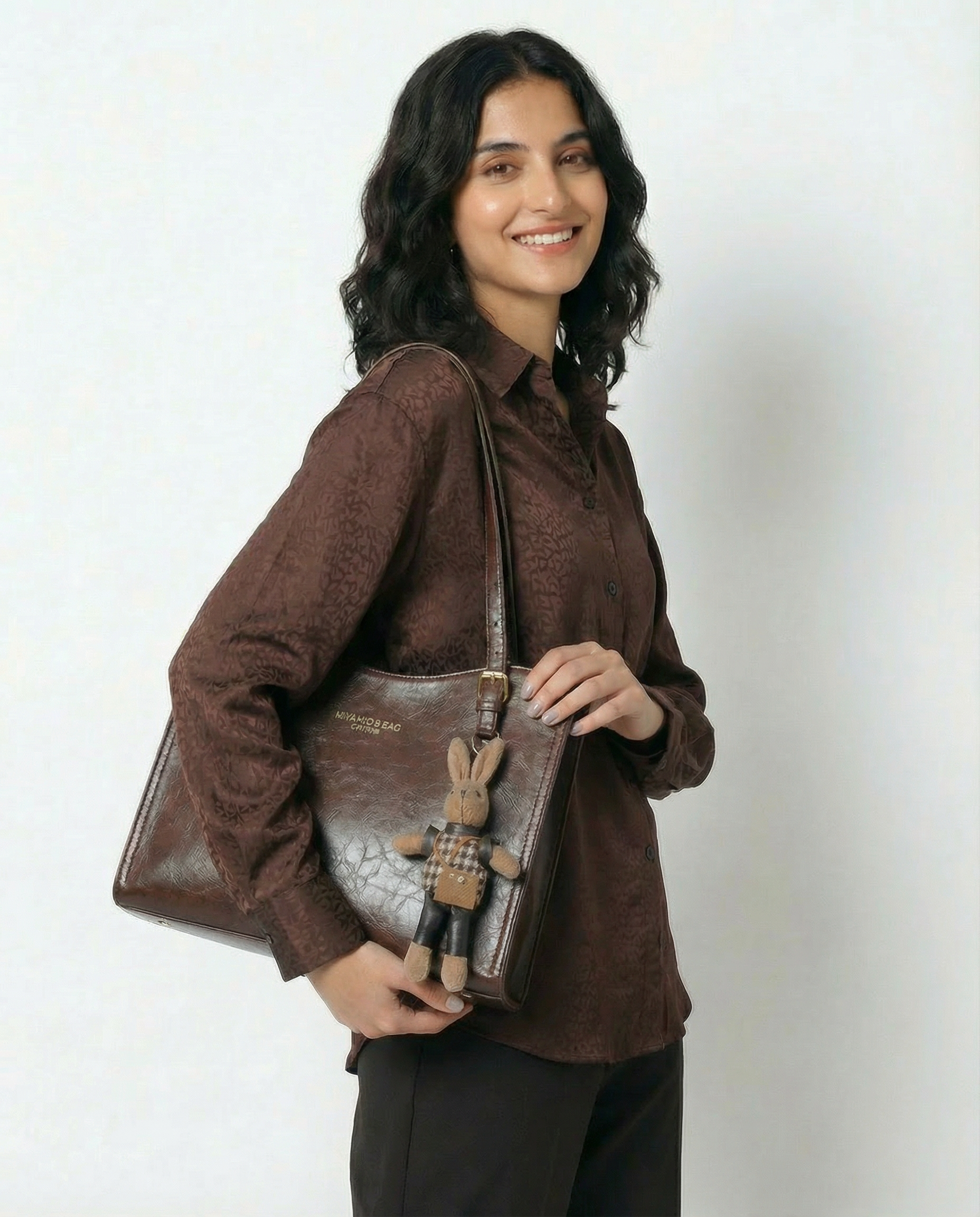 Compact Structured Shoulder Bag