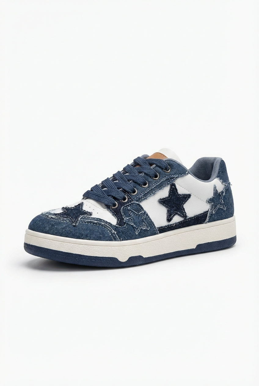 Star Patch 90s-Inspired Low-Top Sneakers