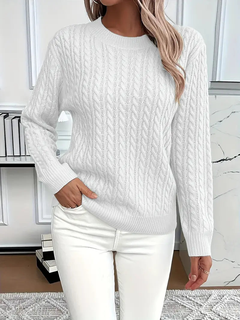Dianna Cable Knit Long Sleeve Sweater