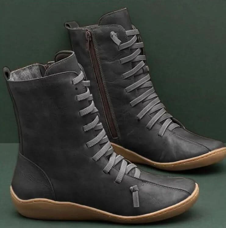 Women's Minimalist Lace-Up Ankle Boots