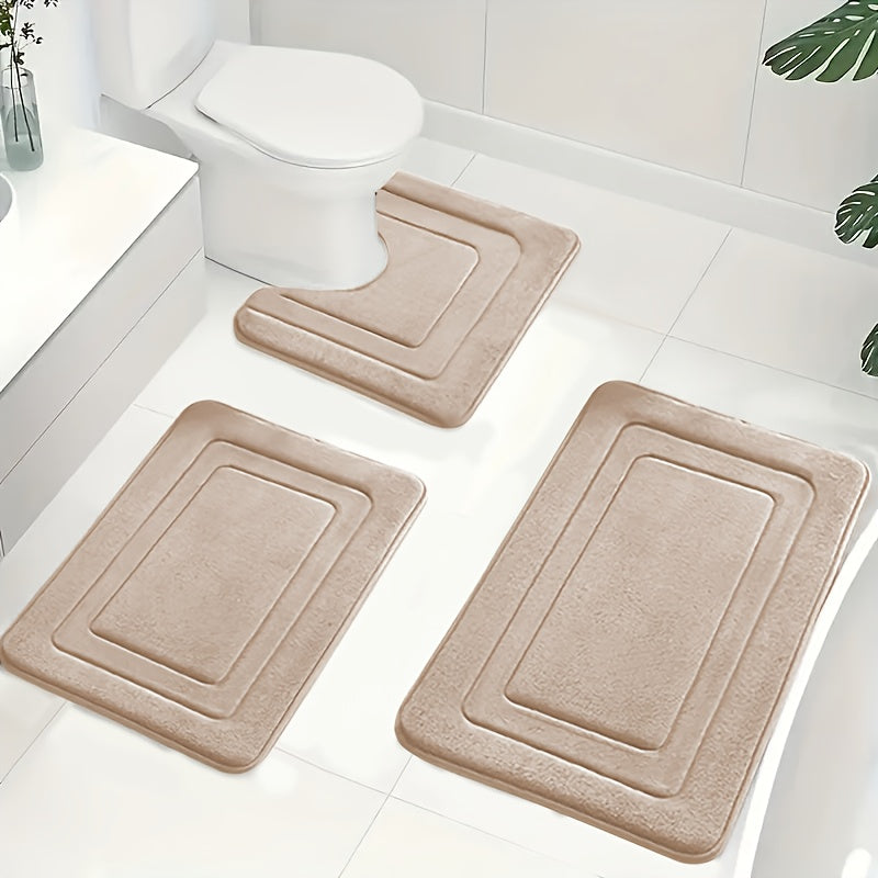 Luxe Memory Foam Bath Mat Set